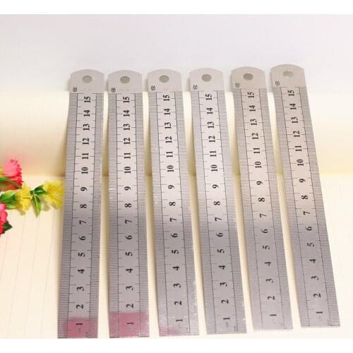 Steel ruler 15cm 20CM30cm steel ruler stainless steel ruler office stationery metal ruler