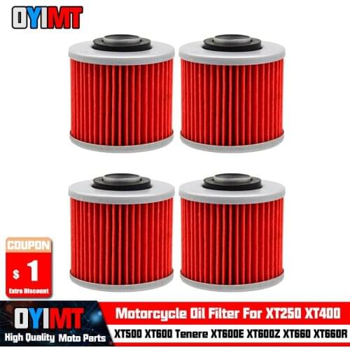 1/2/4 Pcs Motorcycle Oil Filter For YAMAHA XT250 XT400 XT500 XT600 Tenere XT 600 E XT600Z XT660 XT660R XT660X XT660Z MT 03 660