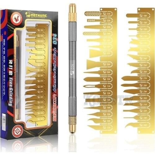 MECHANIC Non-Slip Metal Scalpel Knife Kit Cutter Engraving Craft Carving Knives+20pcs Blades Phone PCB Stencil Repair Hand Tools