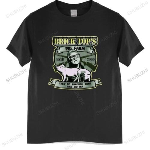 Men o-neck tshirt fashion brand t-shirt black new Men tshirt Bricktops pig farm. Brick Top Snatch T Shirt euro size