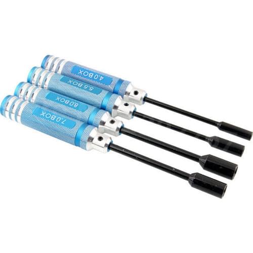 RC Car Tool Kit 80213 Screw Driver Wrench Screwdriver Hex NUT key Socket 4.0mm 5.5mm 7.0mm 8.0mm 4pcs Buggy Truck Truggy