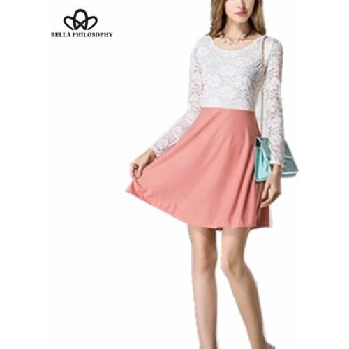 Autumn/winter/spring ladies lace long sleeve high waist slim fit dress size base dress 3 colors