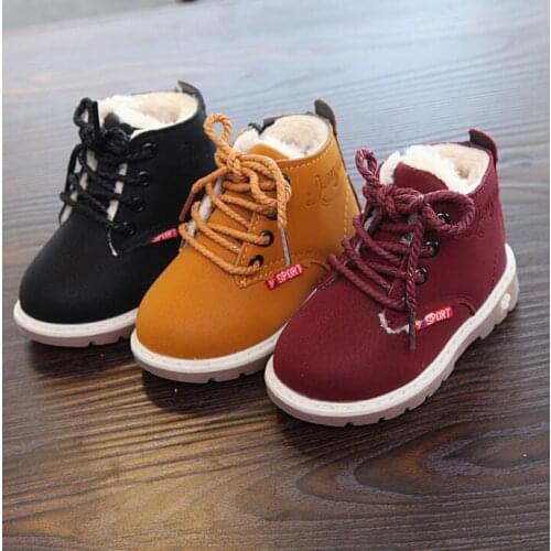 Autumn Winter new Fashion Childrens shoes Children Kid Girls Boys Ankle Sport Short Boots Girls Boys Casual Boots 1-3 years old