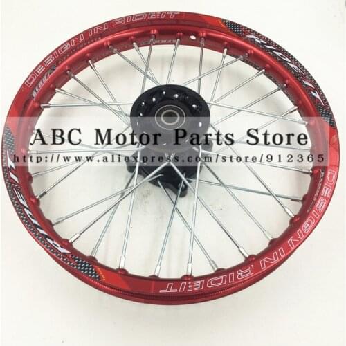 Dirt Bike Racing 1.40 - 14" Inch Red Alloy Front Wheel Rim with 32 holes fit 60/100-14 tyre off road PRO Thumpstar KTM CRF