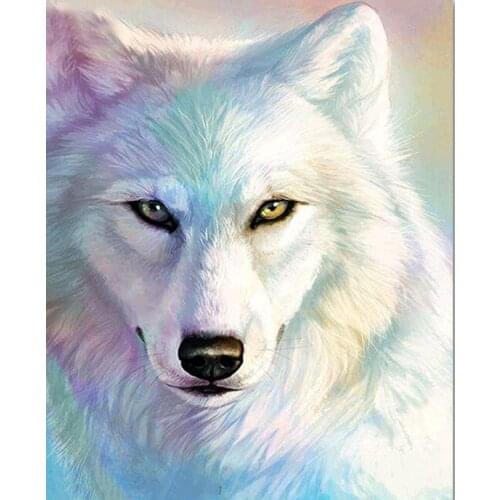 Full square wall stickers Cuadros 5D diamond painting 5D Cross stitch kit set haft diamentowy tools landscape animal Wolf Mosaic