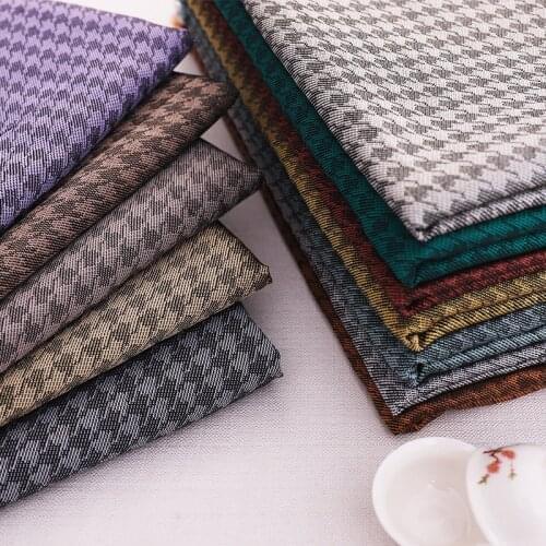 Lattice fabric durable polyester fabric material for sofa cover fabrics for curtains