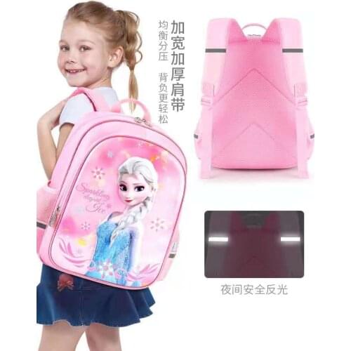 Disney Frozen School Bags For Girls Primary Student Shoulder Orthopedic Backpack Large Capacity Elsa Anna Kids Gifts Mochilas