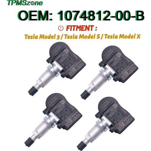 CarTPMS 1074812-00-B Tire Pressure Monitoring System for Tesla Model 3 Model S Model X 433MHz 107481200B Tyre Air Monitor Sensor