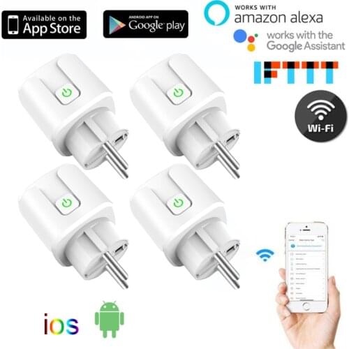 16A WiFi EU Smart Plug Wireless Remote Voice Control Power Monitor Timer Socket For Alexa Google Home Smart Life Smart Home
