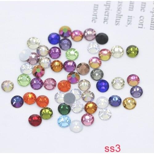 5A High Quality ss3 41-Colors Hot fix Rhinestone Flatback Iron On Hotfix Rhinestone crystal strass glass stone For Clothes craft