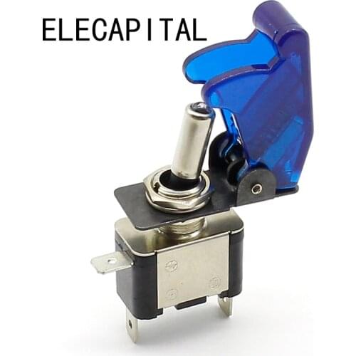 1pcs High Quality Blue 12V 20A Racing Car Truck Boat Cover LED Push Button Rocker Toggle Switch Control+ dust cover