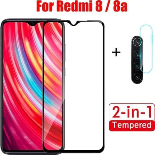 2-in-1 Tempered Glass for Redmi 8 8A Camera Lens Film Screen protector for Xiaomi redmi8 redmi8a Mi8 a red mi8 protective glass