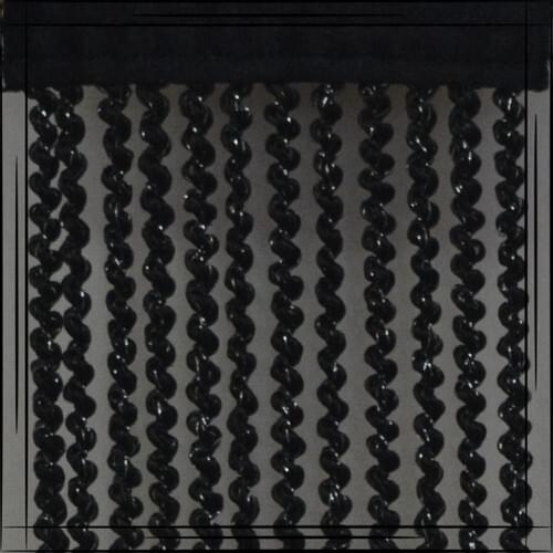 Gülpınar Curtain Black Silver Lurex Curling Rope Curtain