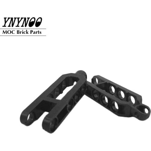 10Pcs/lot Suspension and Engine High-Tech Steering Arm 6.5x2 with Towball Socket Rounded 32195 MOC Building Block Brick DIY Toys