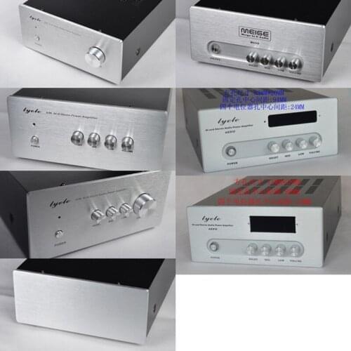 KYYSLB 230*100*350MM A98 Aluminum Panel Preamp Amplifier Chassis Box House DIY Enclosure with Knob Screw Amplifier Case Shell