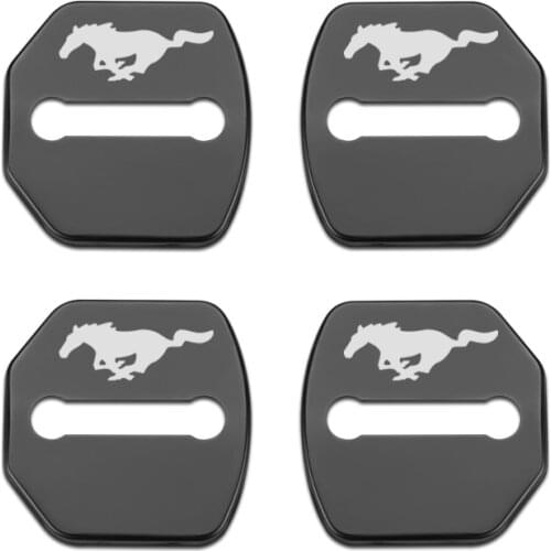 Car-Styling 4pcs car door lock cover Auto Emblems Case For Ford Mustang Accessories