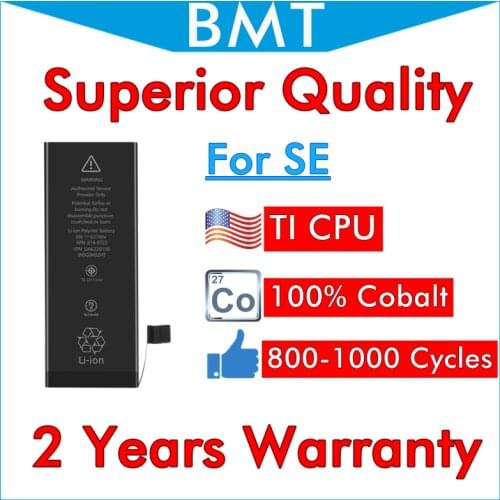 BMT Original 5pcs Battery for iPhone SE Superior Quality iOS 14 100% Cobalt + ILC Technology 2020 replacement