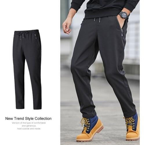 5XL Plus Size Youth Mens Loose Straight Casual Sports Trousers Spring Autumn Thin Soft Shell Outdoor Hiking Leisure Pants