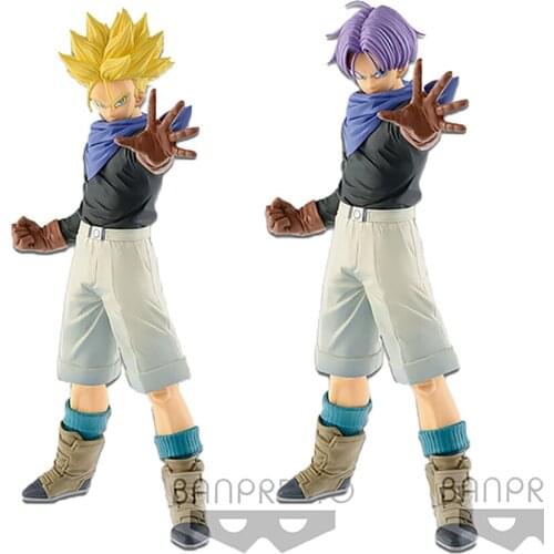 Original Banpresto Dragon Ball GT Ultimate Soldiers SSJ Trunks PVC Action Figure Collection Model Toys Anime Figurals Brinquedos