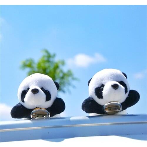 1cps 9CM Panda Doll Plush Stuffed Doll Toy brooch Paperclip Doll Clothing Pendant Accessories