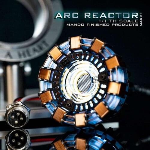 New MK2 1:1 Scale Arc Reactor Alloy Model Collection USB LED Light Action Model Building Kits With Remote Control DIY Model Lamp