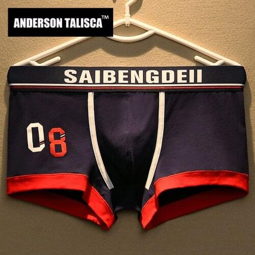 ANDERSON TALISCA Brand Cotton New Mens Boxers Underwear Men NO.08 Print Solid Ropa Interio Man Penis Cueca Masculina Size M-2XL