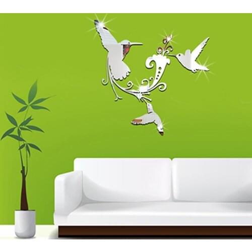 New Multi-color Birds And Flower Wall Sticker for Living Room Wall Decals For Art Stickers Home Decoration Murals Removable
