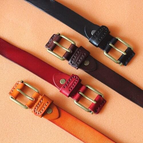 New Mens Belt Leather Pin Buckle Business First Layer Cowhide Belt Trend Youth Casual Simple Belt Men Western Cowboy Style