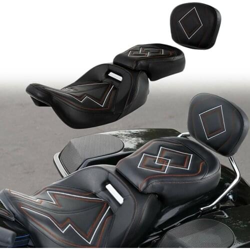 Motorcycle Driver Passenger Front Rear Seat Backrest For Harley Touring Road King Glide 2009-2020