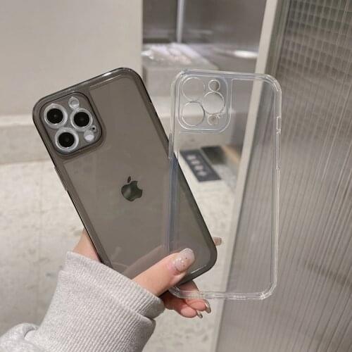 Retro simple Photo frame Transparent Japanese Phone Case For iPhone 12 11 Pro Max Xr Xs Max 7 8 Plus 7Plus case Cute Soft Cover