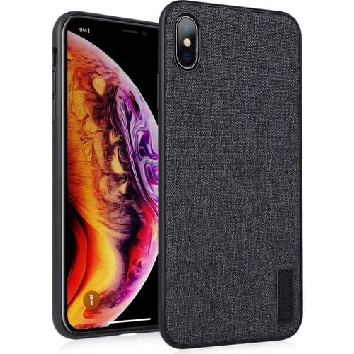 Cover for iPhone XS Max 6.5 Hybrid Hard Back Case with TPU Bumper Thin for iPhone XS Max Shockproof Case and Durable Canvas