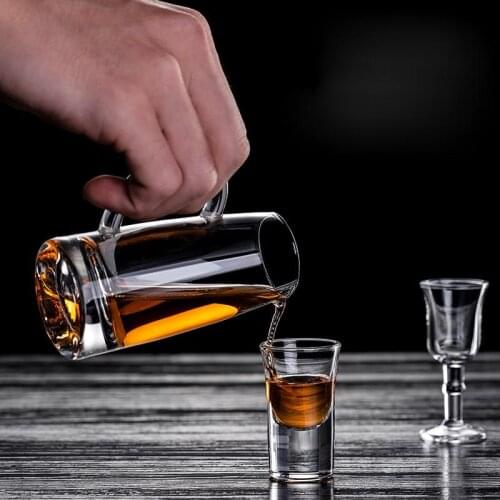 Transparent Creative Wine Glass Set Modern 6 Shot Glass Dispenser Chinese Wine Cup Liquor Decantador De Vino Bar Tools DG50BS