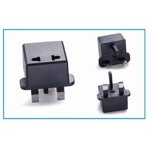 UK 3 Pin Plug to EU US 2Pin Socket Travel Power Adapter AC 250V 6A