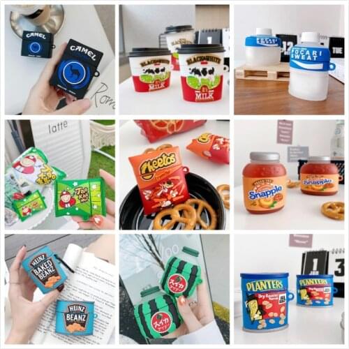 For AirPods Pro 2 3D Peanut Butter Bottle Earphone Case For Apple AirPods pro Bluetooth Headset Silicone Cover Cases with Hook