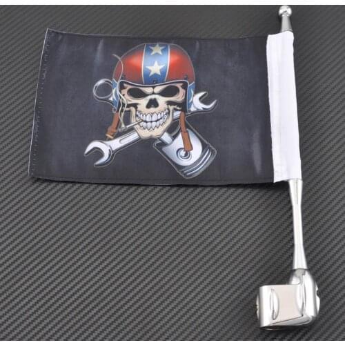 Custom Motorcycle Rear Side Mount Flag Pole Luggage Rack For Honda Goldwing GL1800 GL1500 GL1200 2001-2011