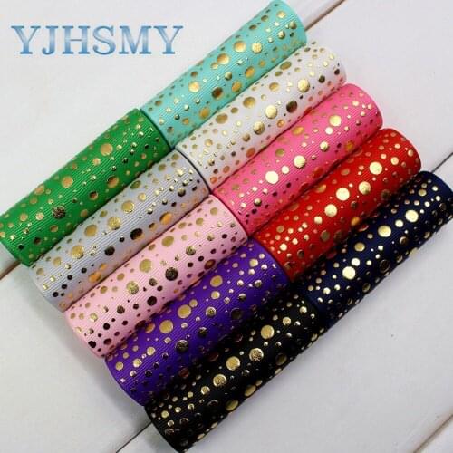 YJHSMY C-17424-1047,75 mm 10 yards Hot stamping Ribbons Thermal transfer Printed grosgrain Wedding Accessories DIY materials