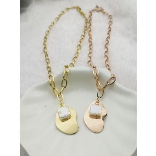 New Women Fashion New Goddess Luxury Gold Color Necklace Luxe Jewelry Stainless Steel