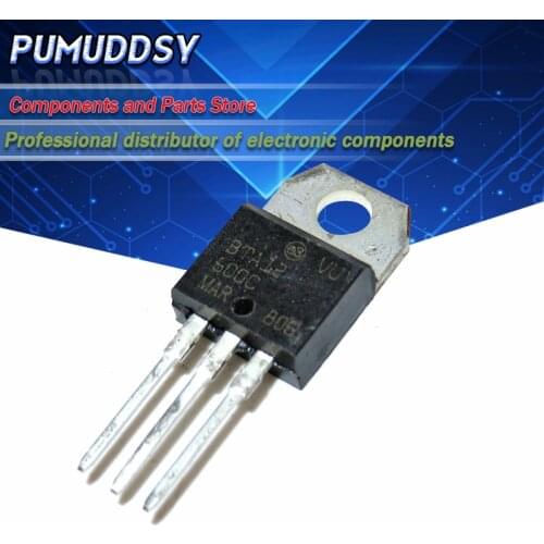 10PCS BTA12-600C TO220 BTA12-600 TO-220 12-600C BTA12 Triacs 12 Amp 600 Volt