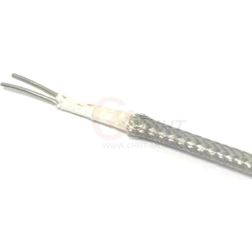 1000 Degrees Ceramic Fiber Insulated Thermocouple XS-K-20-IB-CH 2*20AWG Temperature Measurement Wire