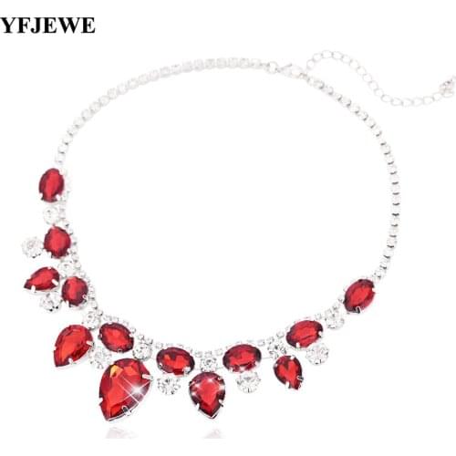 2018 Top Pendants Necklace For Women Exquisite Rhinestone Pendant Necklace Fashion Collar Jewelry Red Carpet Necklace #N004