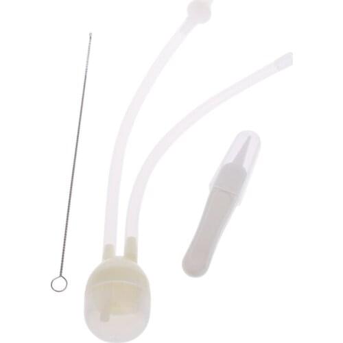 2020 New Baby Safe Nose Cleaner Vacuum Suction Nasal Aspirator With Tweezers Brush Set