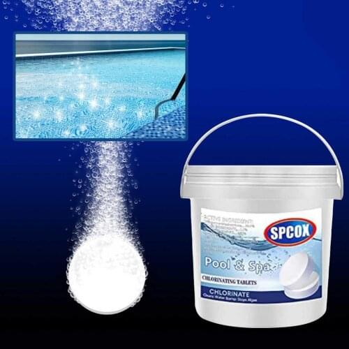 300pcs/bottle Swimming Pool Cleaning Multi Use Effervescent Chlorine Tablets Swimming Pool Clarifier Multifunctional Cleaner