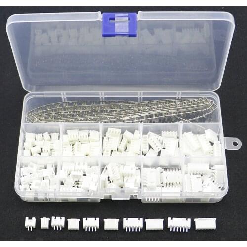 350Pcs 2.54mm XH2.54 2p 3p 4p 5p 6 Pin Connector Plug+Straight Needle+Terminal Socket Header Wire Adaptor