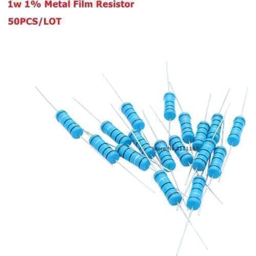 50PCS/LOT 1W Metal Film Resistor +/-1% 150R 150 ohm 1W DIP Resistance NEW