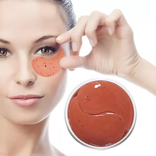 Roselle Moisturizing Gel Eye Mask Fades Dark Circles Remove Eye Bags Reduce Fine Lines Eye Patches 60Pcs Face Skin Care Product