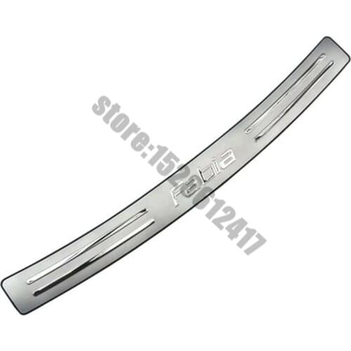 Car accessories Protective Pad On The Rear Trunk Trim Lid Threshold rear door sill For Skoda Fabia 2008- 2014 car-styling