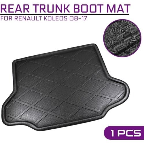 Car Floor Mat Carpet For Renault Koleos 2008 2009 2010 2011 2012 2013-2017 Rear Trunk Anti-mud Cover