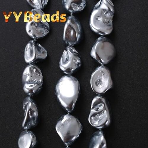3PCS Heat-treated High Silvers Baroque Seashell Pearls Beads Irregular Loose Beads For Jewelry Making Earring Pendants Necklaces