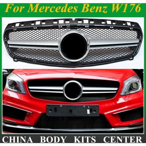 AMG Style W176 ABS Black Front Grill Grille for Mercedes Benz A-CLASS A180 A200 A260 A45 AMG 2013 2014 2015