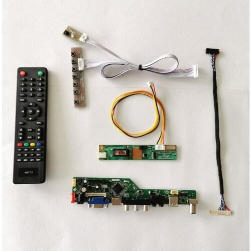 For HSD150PX14/HSD150PX15/HSD150PX16 1CCFL LVDS 30-Pin VGA+USB+Remote 1024*768 notebook PC 15" LCD controller board DIY kit